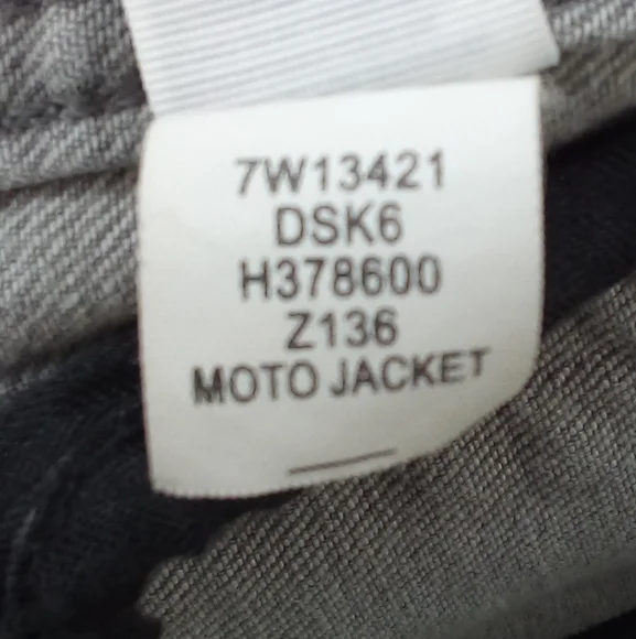 Lucky Brand Gray Denim Moto Jacket Zip Up Faded Small Cotton Blend